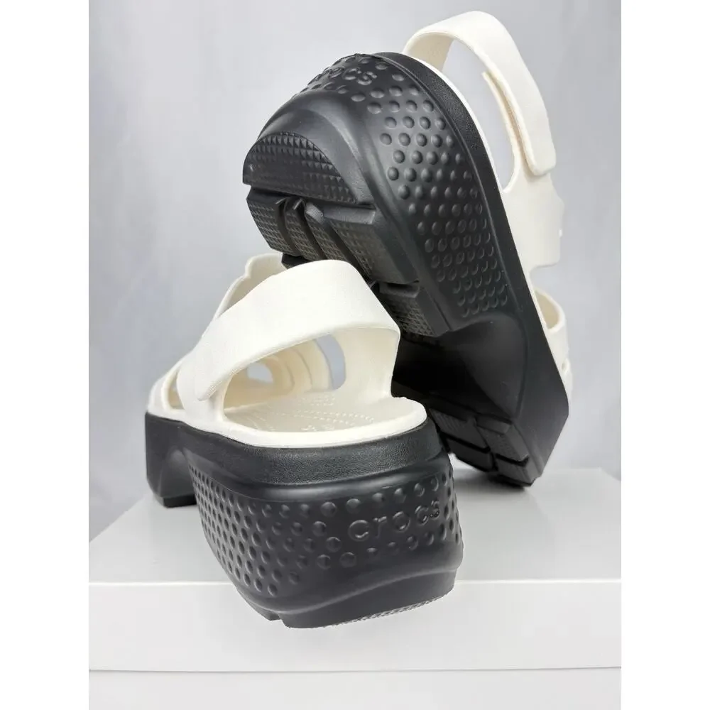Crocs Stomp Fisherman Platform Sandals Chalk 209938-0WV Men’s 8 Women’s 10 New